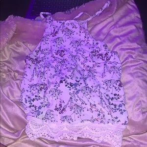 white floral garage top.